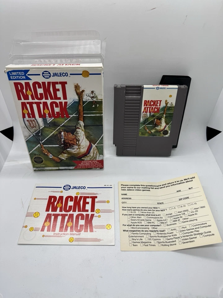 Racket Attack - NES Nintendo - Complete CIB + Reg Card Nice! - Image 1 of 4