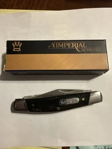 Schrade Imperial Stockman Folding Pocket Knife Red Amber Swirl Handle IMP16S - Picture 1 of 9