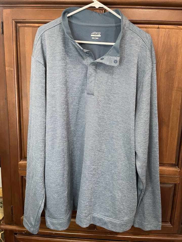 Свитер верхняя одежда для гольфа BCG.  Heather бирюзовый синий. Размер 3XL. - Изображение 1 из 1