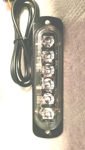 6 LED Strobe Light for Trucks Trailers Cars Side Marker Work Light Backup  - Picture 1 of 5