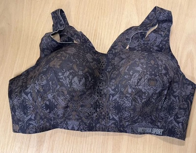 Victoria Sport Bra 38D Angel Max Black Gray Criss Cross Back - Image 1 of 3