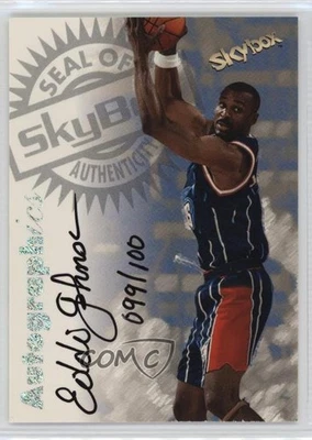 1997-98 Skybox Premium Autographics Century Marks /100 Eddie Johnson Auto - Image 1 of 2