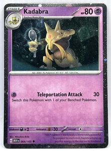 Kadabra 064/165 Pokemon 151 Promo Cosmos Holo Pokemon - Picture 1 of 2