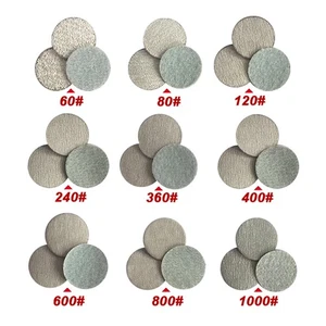 Disco abrasivo a secco 50 mm 2" gancio e passante carta vetrata lucida grana 60#-1000# - Foto 1 di 11