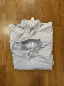 Brooks Brothers Neu mit Etikett Oxford Button-Down-Hemd mehrfarbig Herren Größe 17-33 Paket mit 2 - Bild 1 von 10
