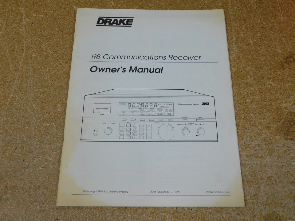 Drake R8 Communications Receiver Owner's Manual (original) - Image 1 of 1