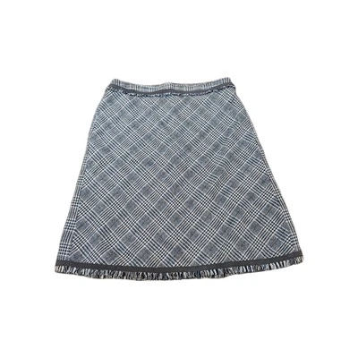 Falda Sigrid Olsen Mezcla de Lana Flecos Dobladillo Cuadros Talla 10 Forrada Estilo Tweed Foto 1 de 4