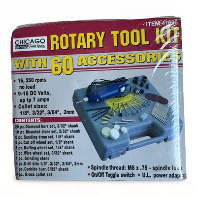 Vintage Rotary Tool Kit With 60 Accessories #41695 / New & Sealed - Image 1 of 2