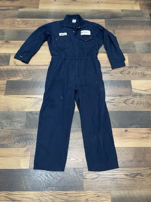 Workrite FR Coveralls Mens X Large Regular Blue Flame Resistant Workwear Nomex - Image 1 of 4
