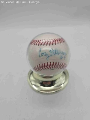 Vintage 2000-2005 Chicago Cubs Corey Patterson Autographed Baseball With Stand - Image 1 of 4