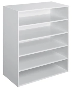 1565 Stackable 5-Shelf Organizer, White - Picture 1 of 7