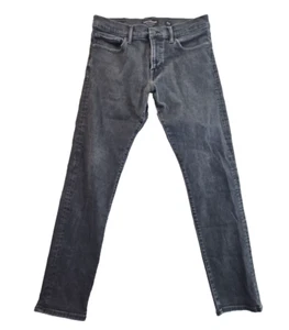 Lucky Brand Jeans Men's W33 L32 Black 110 Slim Stretch Denim Straight Leg EUC LN - Picture 1 of 19