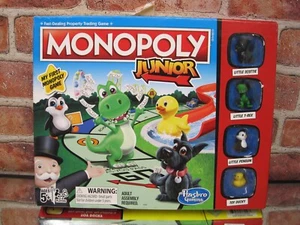 Monopoly Jr Board Game Ages 5+ New, Dinosaur, Duck, Dog, Penguin Tokens, Easy - Picture 1 of 7