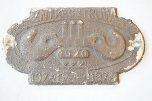 1971 Zntk Ostrow Poland Railway Locomotive Loco Wagon Plate - Imagen 1 de 3