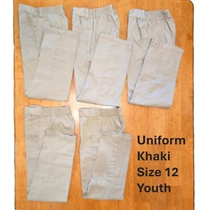 5 - Khaki Dress Uniform Pants Lot - Standard Size 12 - Picture 1 of 18