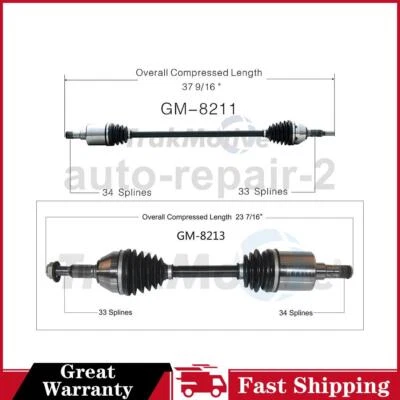 Передний левый передний правый вал оси CV для Chevrolet Cobalt TrakMotive 2005–2010 годов выпуска - Изображение 1 из 3