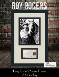 Tarjeta indexada firmada por Roy Rogers fotografía enmarcada personalizada JSA - Imagen 1 de 6