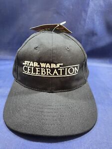 Vintage Star Wars Celebration Hat Black Adjustable Strapback Cap New