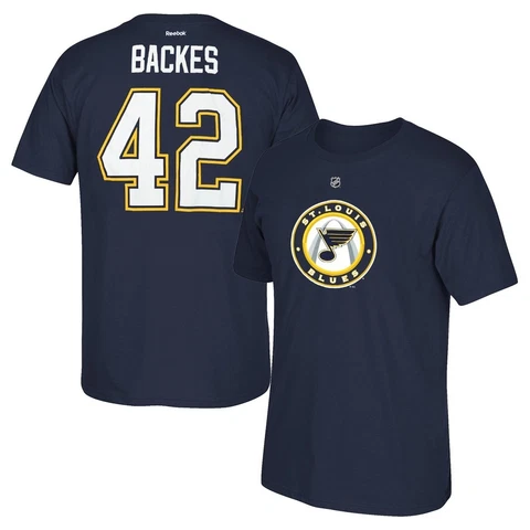 David Backes Reebok St. Louis Blues Premier N&N Navy Blue Jersey T-Shirt Men's Cover