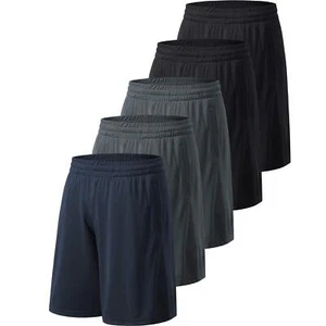 Men's Athletic Shorts Quick Dry Pockets Elastic Waistband Workout Activewear - Picture 1 of 8