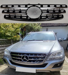 For Mercedes M-Class W164 Grill Front Radiator Black Grille 2009- 12 ML350 ML550 - Picture 1 of 15