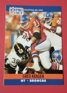 1990 Pro Set Denver Broncos Football Card #487 Greg Kragen - Picture 1 of 2