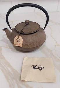 NOS VINTAGE Teapot Nanbu Studios Roji Teapot Kettle, BROWN, Cast Iron, Japan - Picture 1 of 15