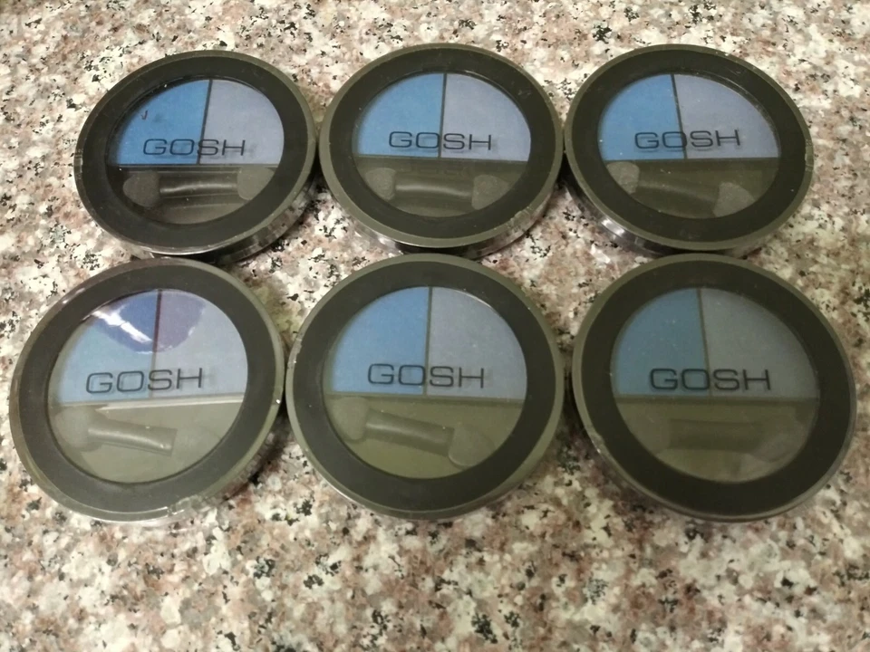 GOSH COSMETICS MATT DUO EYE SHADOW 004 Blue Moon Sealed 1 oz ea ~ Lot Of 6 PCs - Image 1 of 1