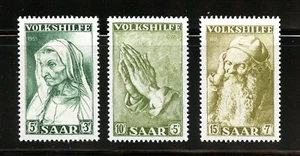 Juego completo de estampillas Saar MNH #B105-107 sobreimpuestos para asistencia pública - Imagen 1 de 1