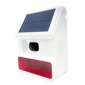 433MHZ Solar Sound Strobe   for Home Farm Villa Yard Barn IP65 S7R6 - Picture 1 of 11