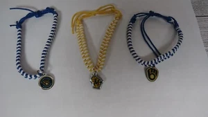 3 MILWAUKEE BREWERS MLB CHARM ROPE BRACELETS (3 PACK ) " NEW & FACTORY SEALED" - Picture 1 of 5