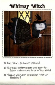 🎃WHIMSY WITCH 1980 PATCH PRESS KATHIE DIXON UNCUT SEWING PATTERN HALLOWEEN - Picture 1 of 2