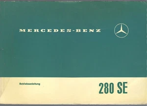 MERCEDES 108 280 SE manual de instrucciones 1971 manual de instrucciones /8 BA - Imagen 1 de 1