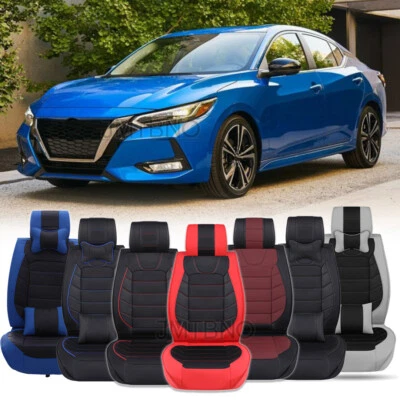 Juego completo de cojines traseros delanteros de PU 2/5 asientos para Nissan Altima Sentra Foto 1 de 4