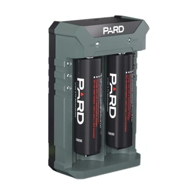 1PC PARD 2slots Battery Charger + 2PCS PARD 18650 Battery Lithium Battery