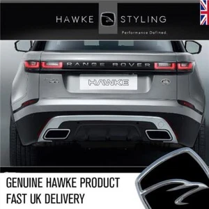 HAWKE Rear Bumper Silver Exhaust Conversion L560 VELAR 2017 + - Picture 1 of 3