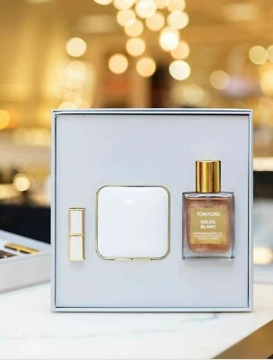 Tom Ford Soleil Look Set Color de Labios / Dúo Resaltador / Aceite Corporal Brillante Nuevo en Caja Foto 1 de 4