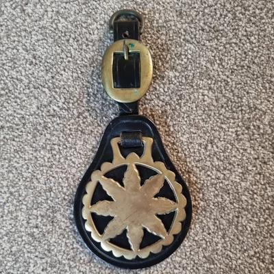 Vintage Shire Horse Brass with Sun, Snowflake, Floral Design - Image 1 of 3