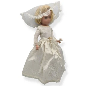 Vtg 1950s 3pc Bridal Gown Wedding Dress & Veil to fit 15" Miss Revlon Doll - Picture 1 of 9