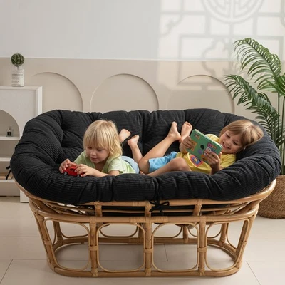 Oversized Swing Chair Cushion Tufted Papasan Seat Pad for Outdoor/Indoor 67"x47" - Image 1 of 4