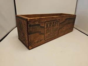 Vintage Kraft American Wooden 5lb. Cheese Crate Box - Picture 1 of 8