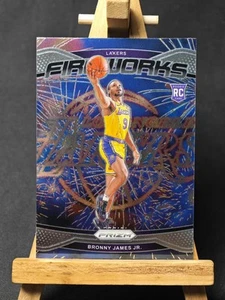 2024 Panini Prizm Draft Picks Bronny James Jr. Fireworks RC #14 - Picture 1 of 2