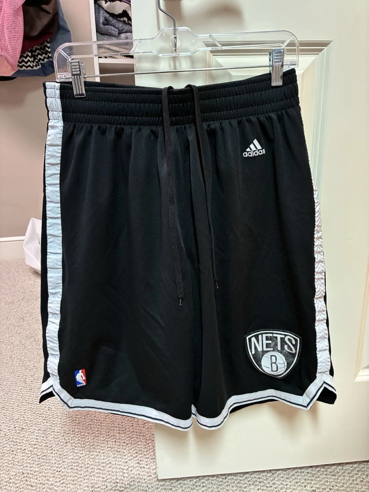 Brooklyn Nets NBA Basketball Shorts (Kevin Durant, Kyrie Irving, James Harden) - Image 1 of 4