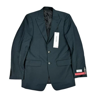 Костюм эластичный Calvin Klein мужской X приталенный шерстяная смесь куртка зеленый 38L - Изображение 1 из 4