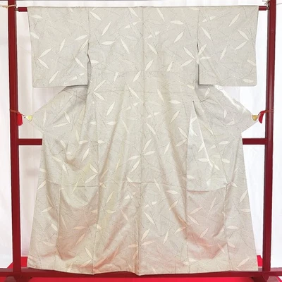 Kimono Japonés 'TSUMUGI' Seda/Patrones Tradicionales/Historia/Longitud:161cm N383 Foto 1 de 4