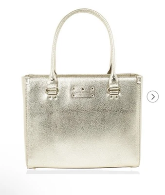 Kate Spade Dorado Metálico Wellesley 'Quinn' Bolso de Mano Monedero Cartera Vacaciones Foto 1 de 4