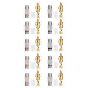 RCA male plug Audio Adapter Speaker Equipped with 24k gold-plated connectors - Foto 1 di 11