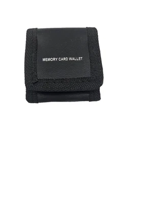 Memory Card Wallet Case Holder for SD MicroSD Cards Black Nylon Travel Pouch - Image 1 of 3
