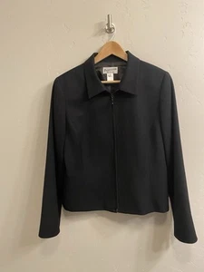 Pendleton Blazer Jacke Damengröße 10 schwarz Schurwolle Frontreißverschluss neu ohne Etikett - Bild 1 von 19