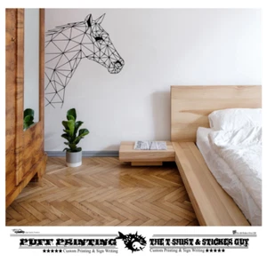 Arte de pared geométrico caballo decoración pegatinas calcomanías furgoneta hogar dormitorio cocina - Imagen 1 de 2